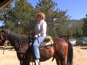 Jo Haigh on horseback
