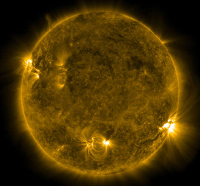 EUV image of the Sun showing Fe emission