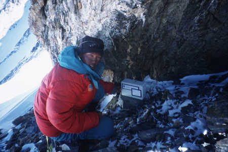 Pasang Dawa with Box on the South Col